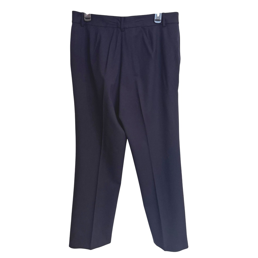 Lauren Ralph Lauren Navy Blue Wool Blend Dress Pants Size 12 Straight Leg Slacks - Picture 4 of 4